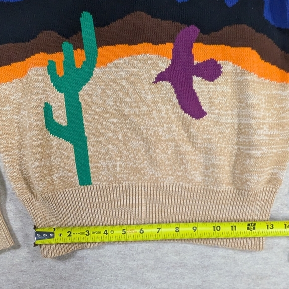 Coach 1941 *NWOT Dessert Night Landscape Jacquard Cotton Knit Sweater Small - Picture 8 of 10